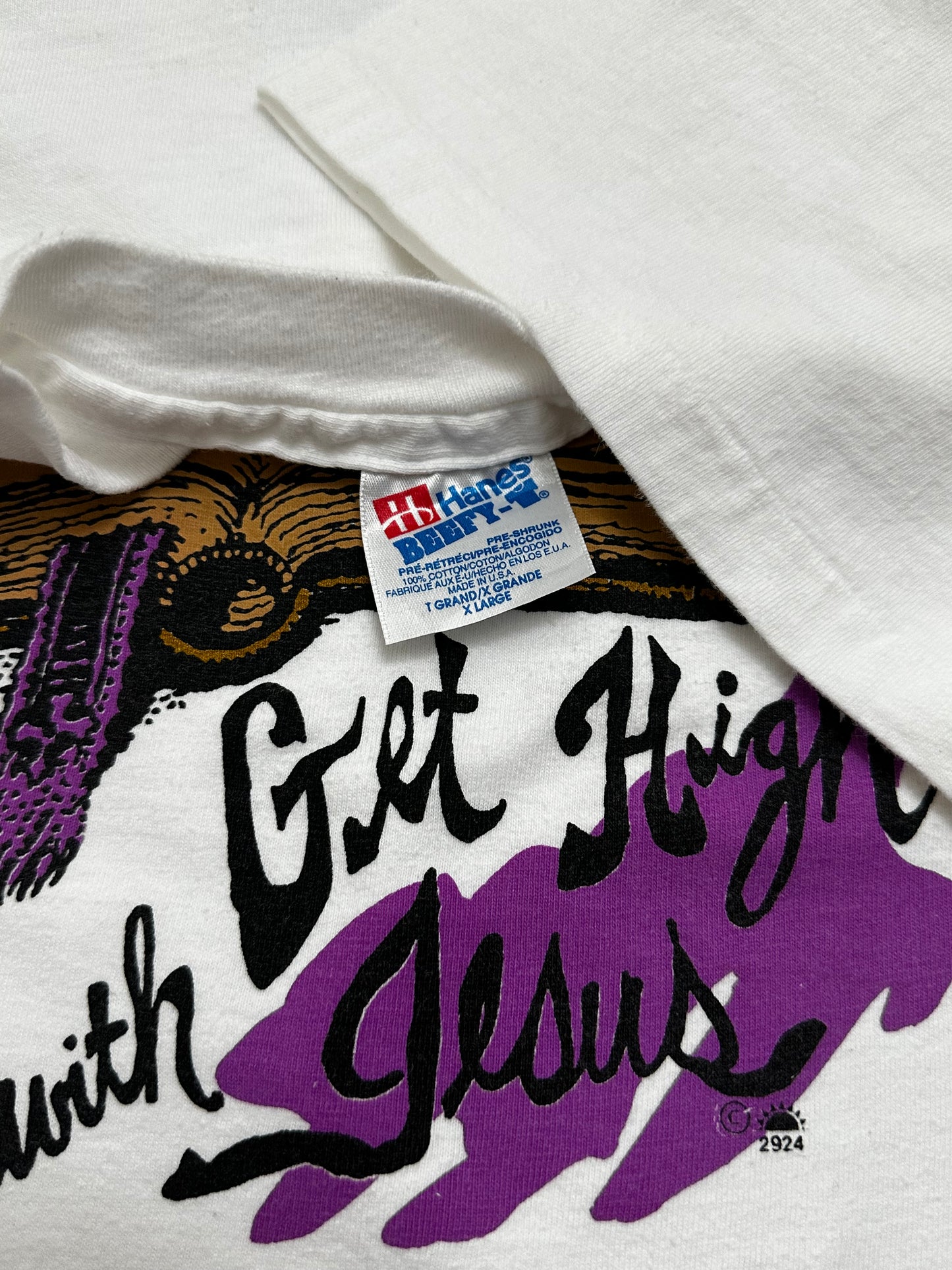 (XL) 90s Crack A Bible & Get High With Jesus Tee