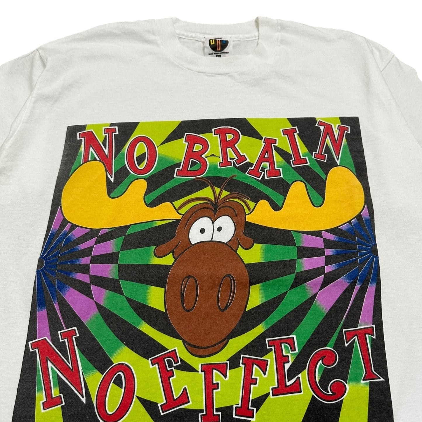 (XL) 1991 Bullwinkle “No Brain, No Effect” Tee